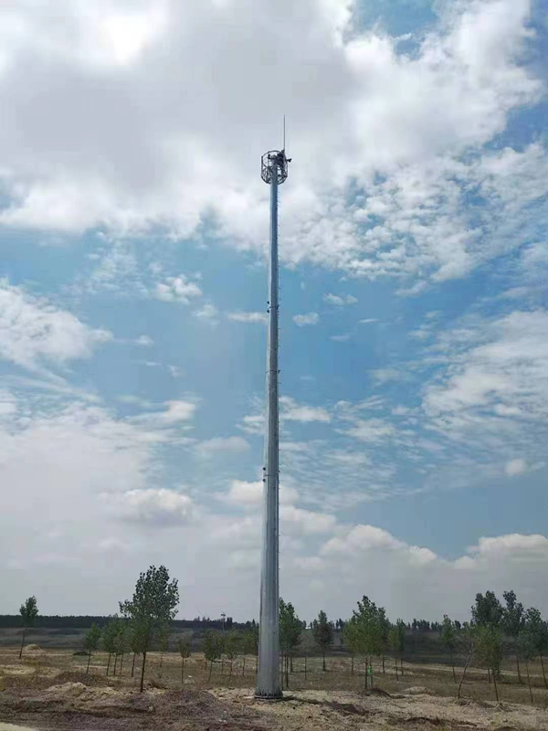 Menara tabung tunggal nduweni struktur sing prasaja lan cukup