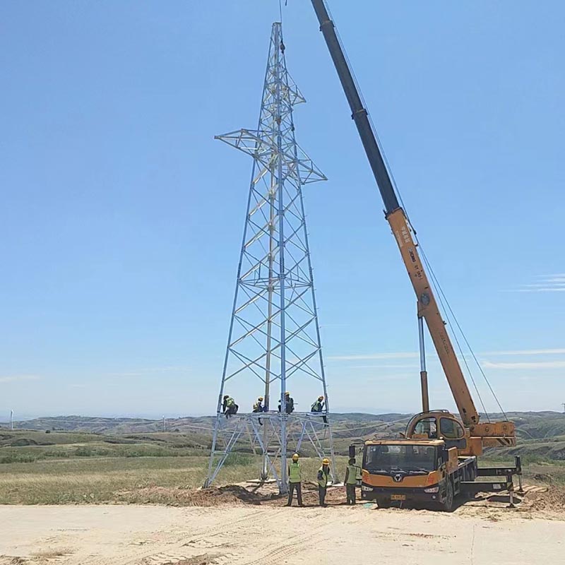 Menara Pipa Baja Transmisi Daya Galvanis