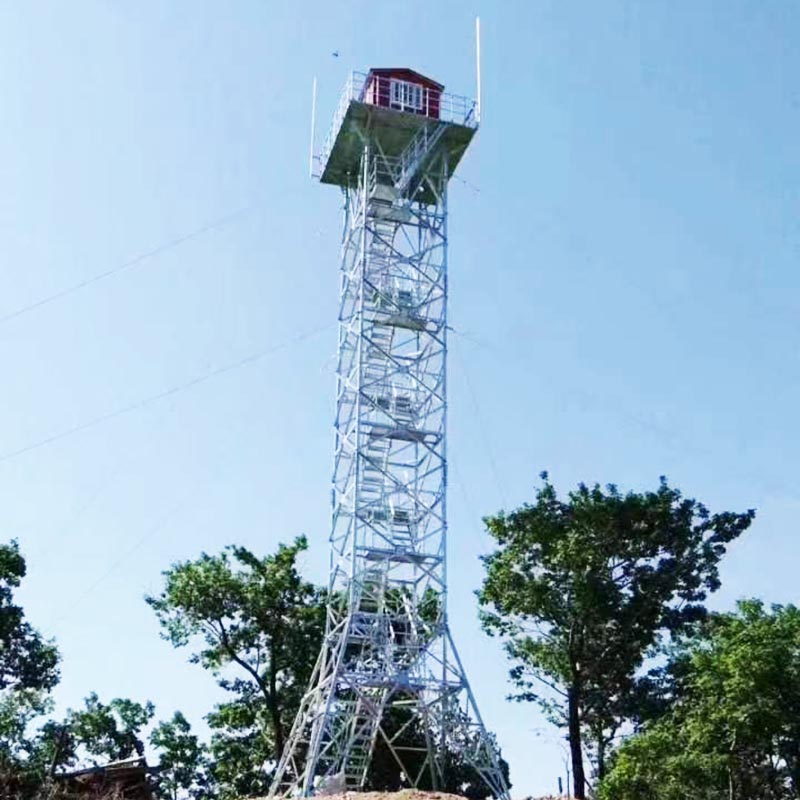 Struktur Baja Menara Pemantauan Area Pemandangan Luar Ruangan